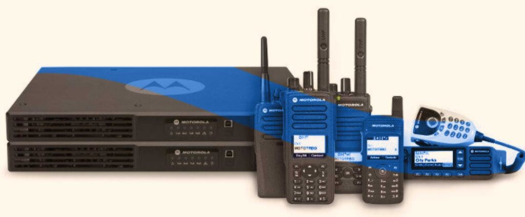 Two way radios and base station.
