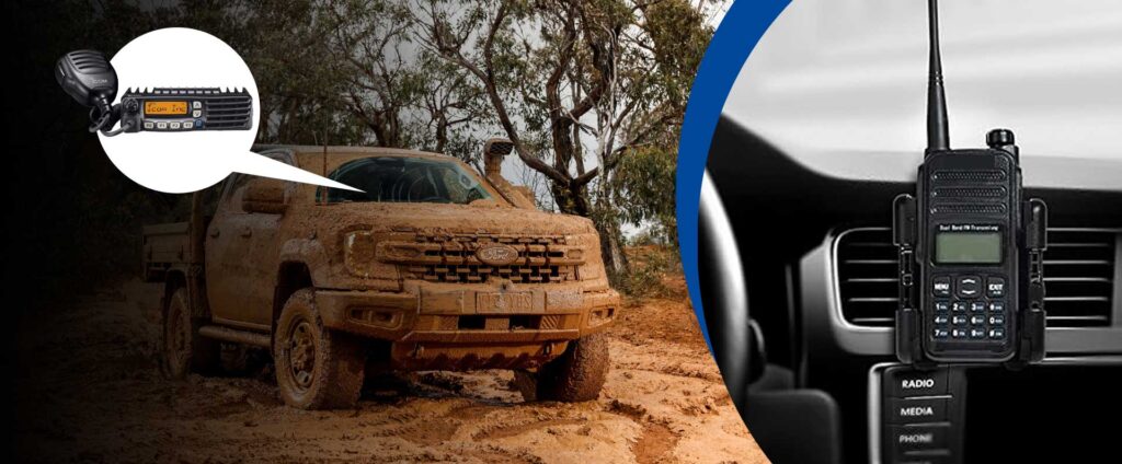 Vehicle radio installations. Off road 4x4 or road vehicles